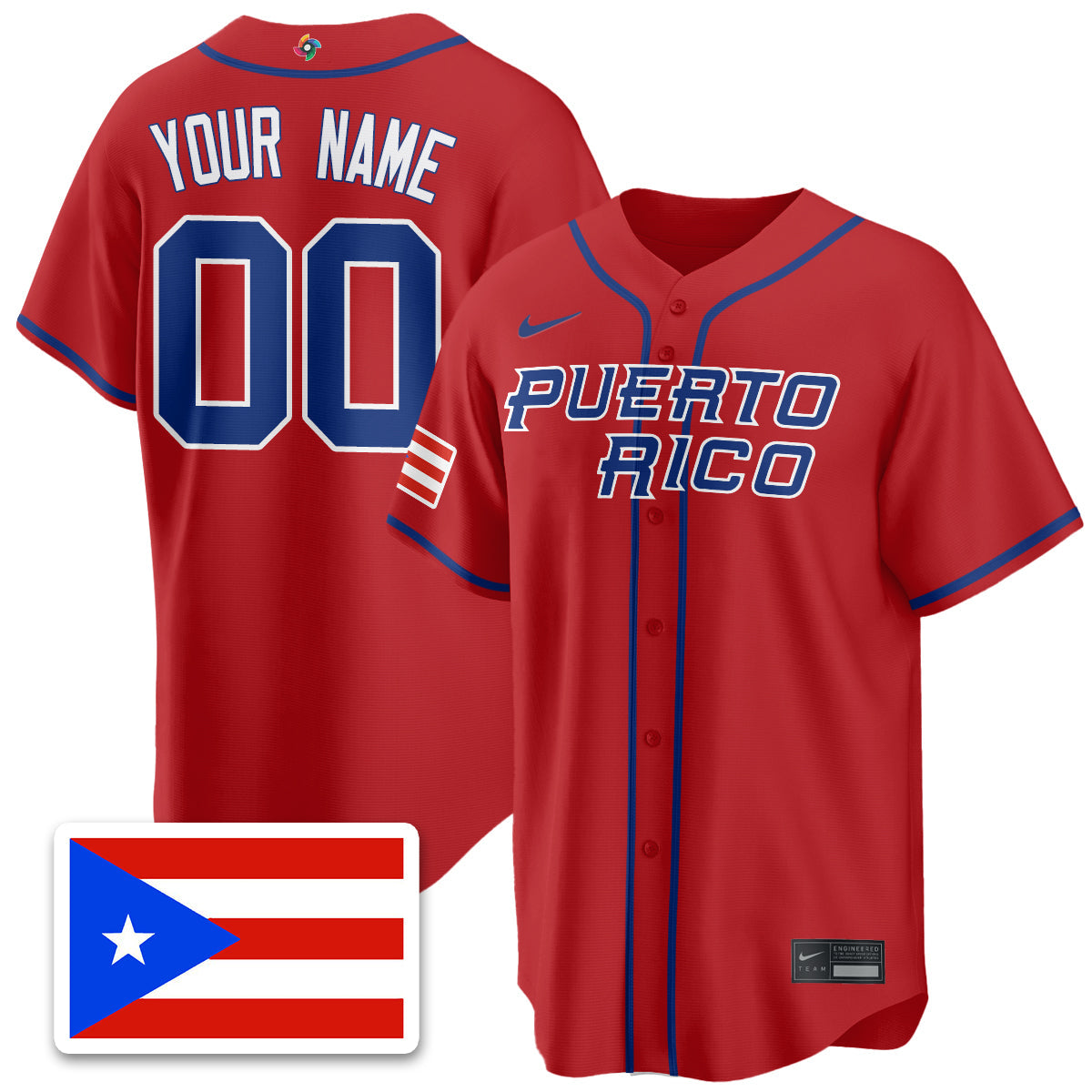 Custom Puerto Rico Baseball 2026 World Baseball Classic Limited Jersey - Stitched