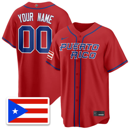 Custom Puerto Rico Baseball 2026 World Baseball Classic Limited Jersey - Stitched