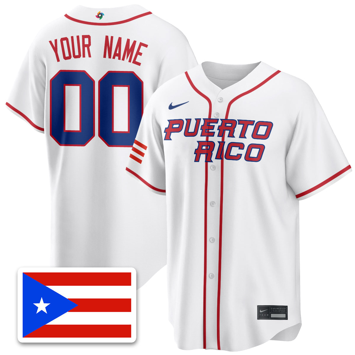 Custom Puerto Rico Baseball 2026 World Baseball Classic Limited Jersey - Stitched
