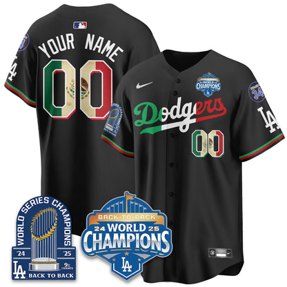 Custom LAD Mexico World Series Champions Jersey - 9x Champs - Stitched