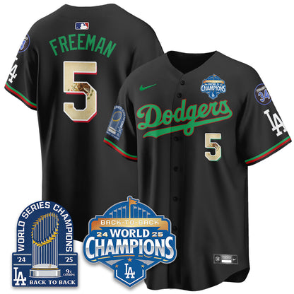 LAD Mexico World Series Champions Jersey - 9x Champs - Stitched