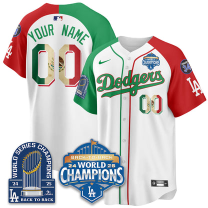 Custom LAD Mexico World Series Champions Jersey - 9x Champs - Stitched
