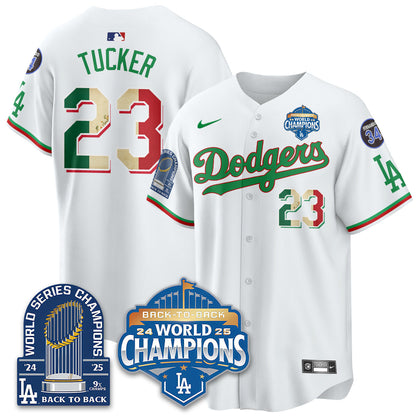 LAD Mexico World Series Champions Jersey - 9x Champs - Stitched