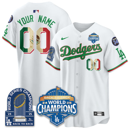 Custom LAD Mexico World Series Champions Jersey - 9x Champs - Stitched