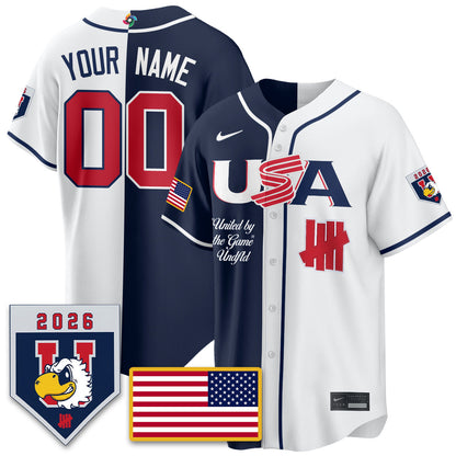 Custom USA Baseball x Undefeated 2026 World Baseball Classic Limited Jersey - Stitched