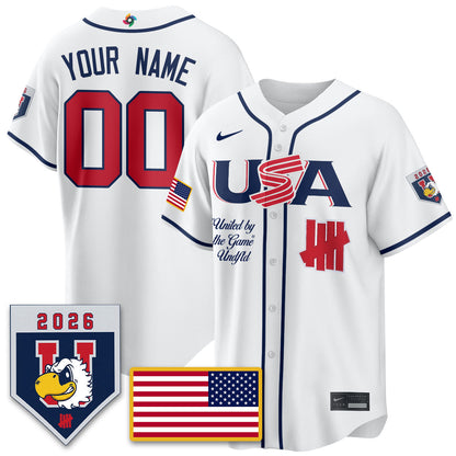 Custom USA Baseball x Undefeated 2026 World Baseball Classic Limited Jersey - Stitched
