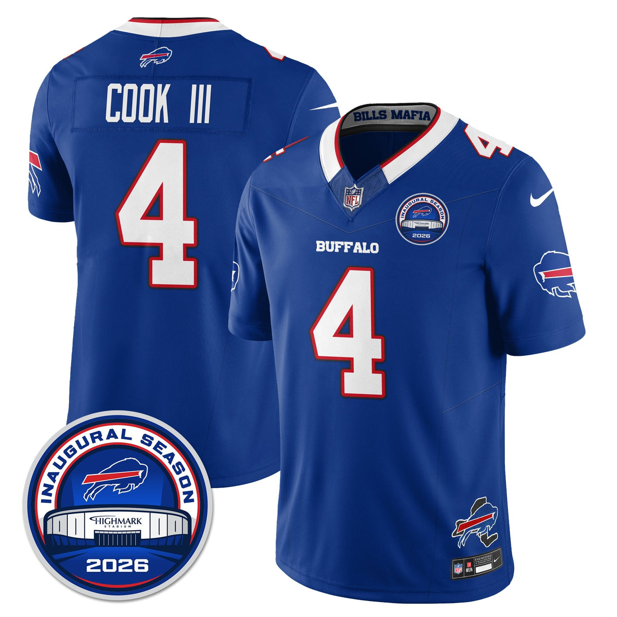 BUF 2026 Inaugural Season Patch Limited Cold Front Jersey - Stitched