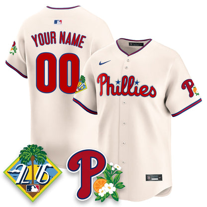 Custom PHI 2026 Spring Training Vapor Limited Jersey - Stitched