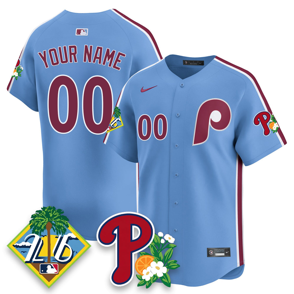 Custom PHI 2026 Spring Training Vapor Limited Jersey - Stitched