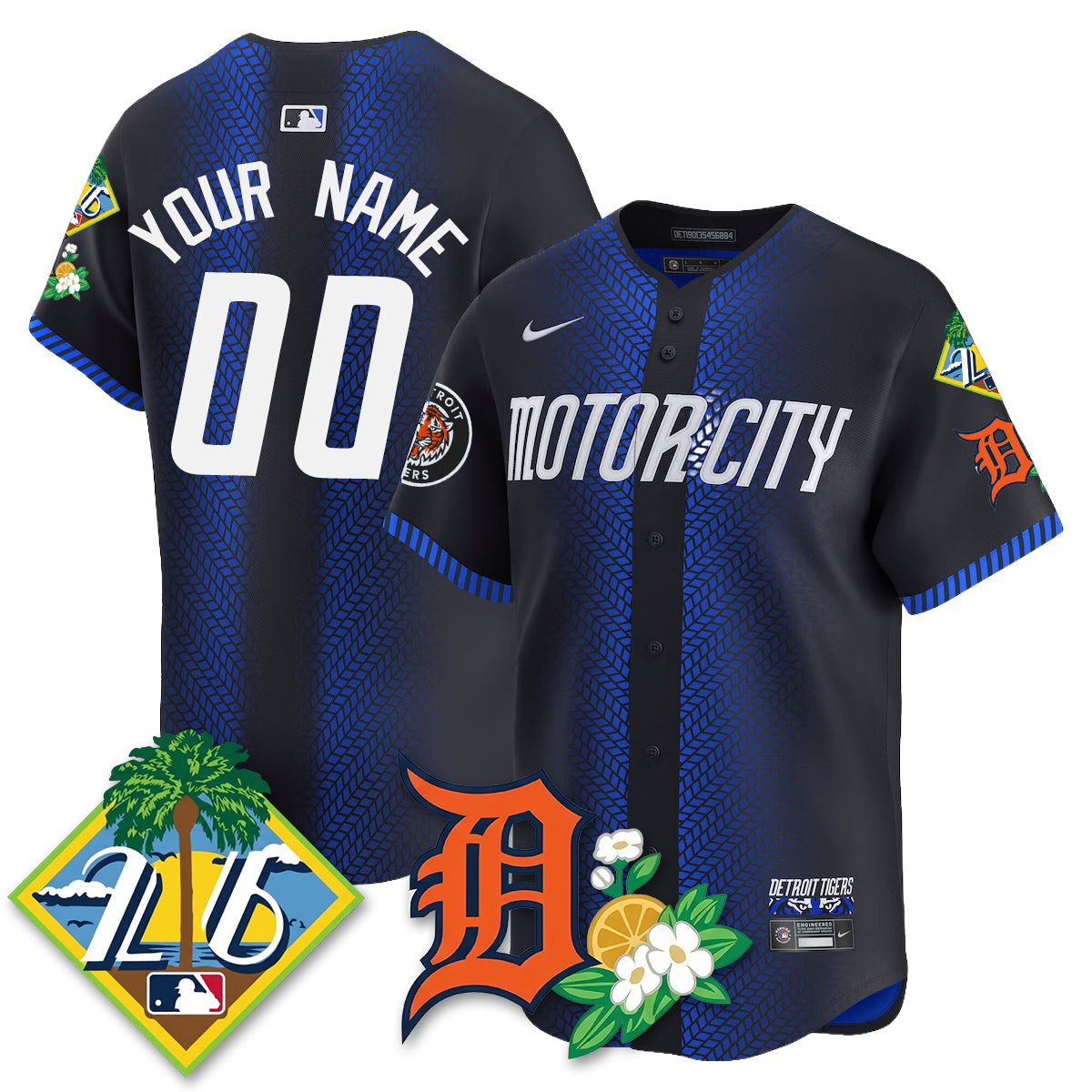 Custom DET 2026 Spring Training Vapor Limited Jersey - Stitched
