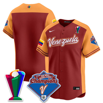 Venezuela Baseball 2026 World Baseball Classic Champions Limited Jersey - Stitched