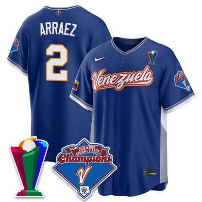 Venezuela Baseball 2026 World Baseball Classic Champions Limited Jersey - Stitched