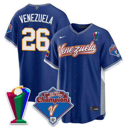 Venezuela Baseball 2026 World Baseball Classic Champions Limited Jersey - Stitched