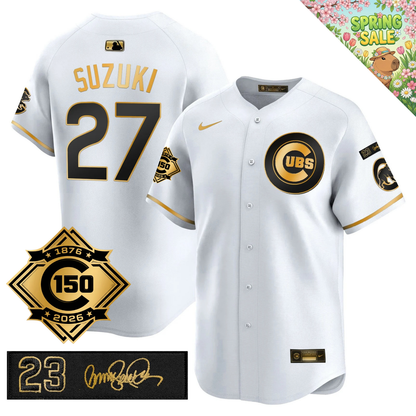 CHC 150th Anniversary & 'Ryne Sandberg Tribute' Patch Vapor Premier Limited Jersey - All Stitched