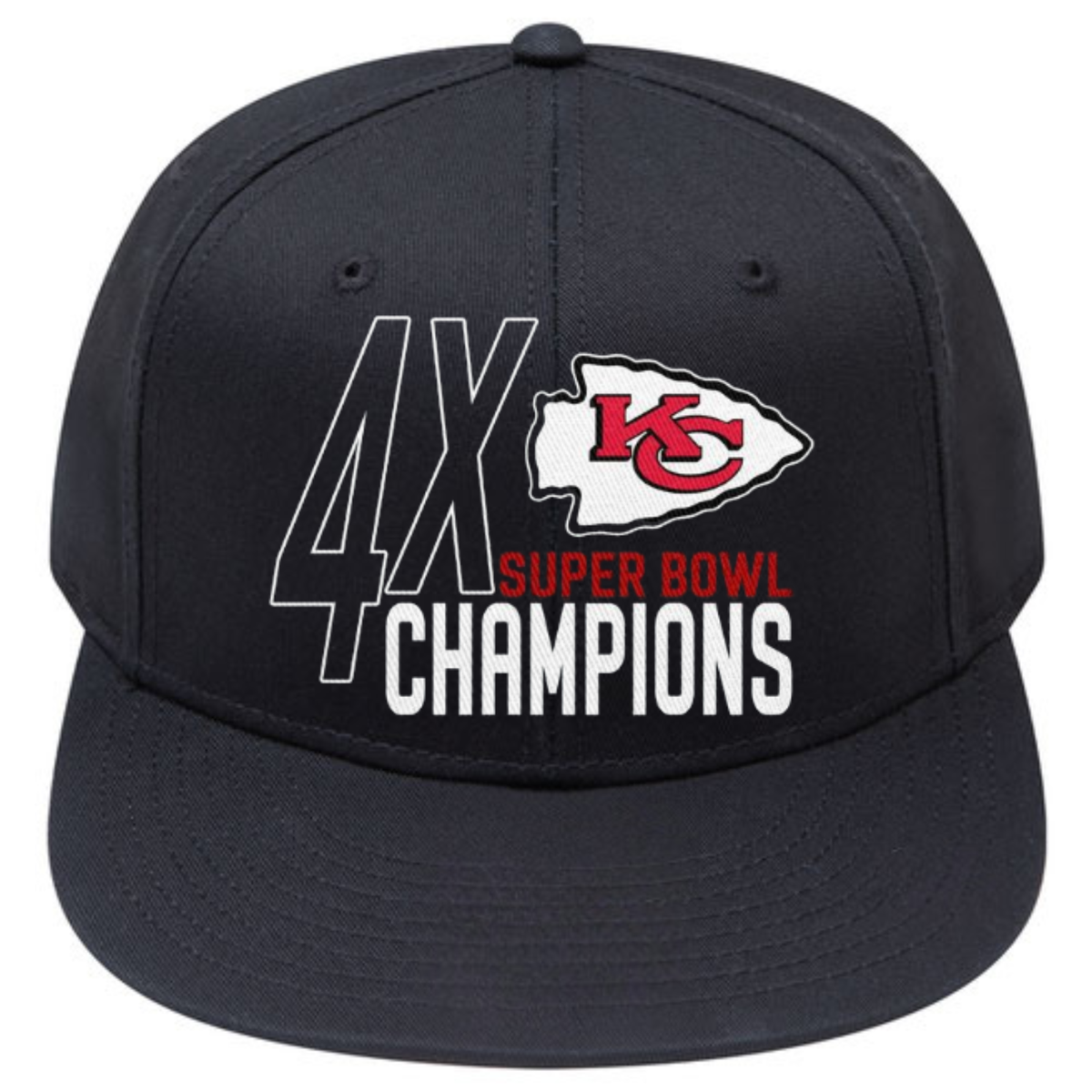 KC 4x Super Bowl Champions Snapback Cap - Printed V2