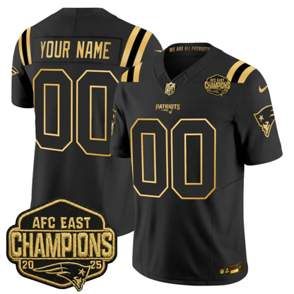 NE 2025 AFC East Champions Gold Vapor Limited Jersey - Stitched