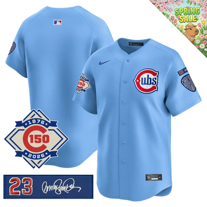 CHC 150th Anniversary & 'Ryne Sandberg Tribute' Patch Vapor Premier Limited Jersey - All Stitched