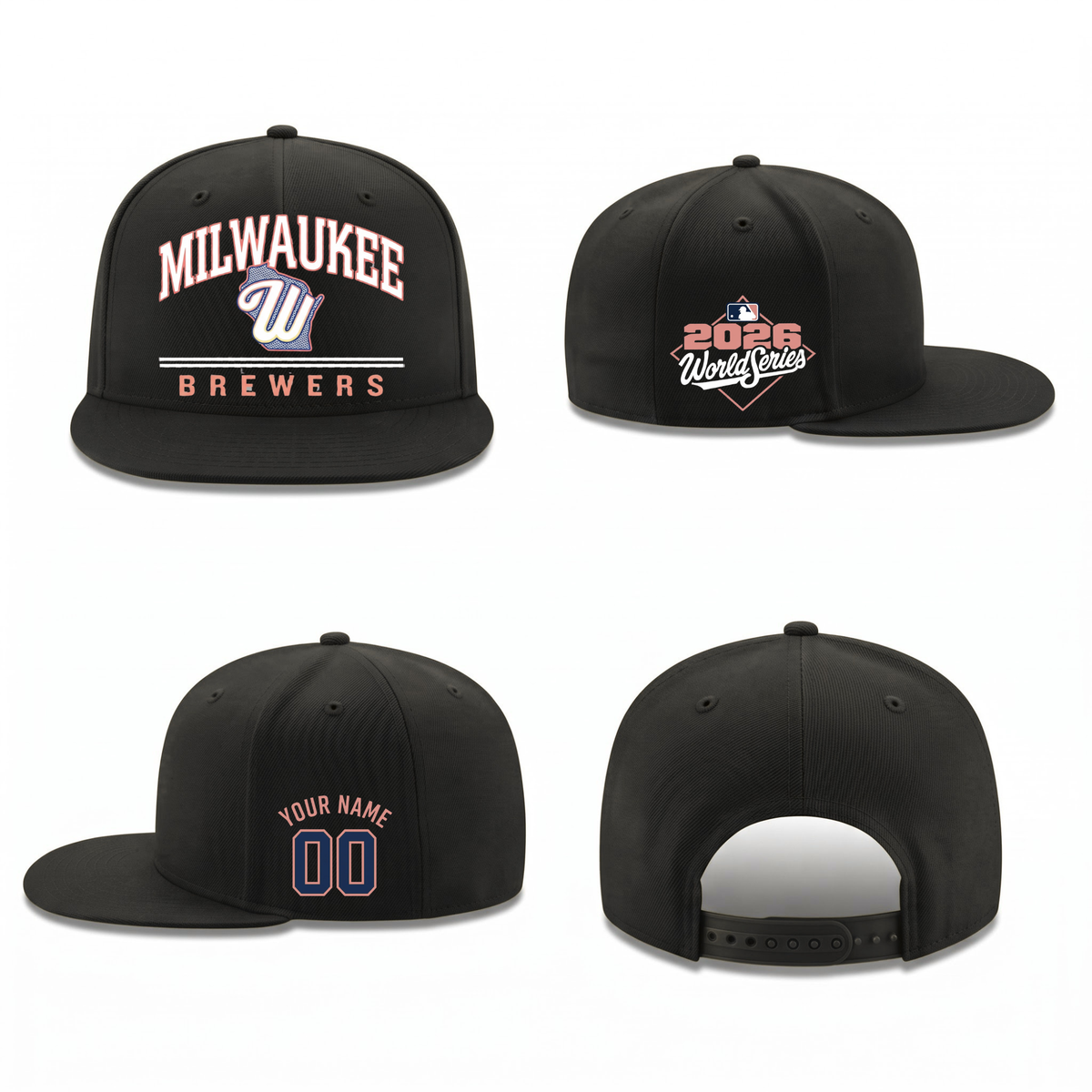 MIL Wisconsin Personalized Snapback Cap - Printed