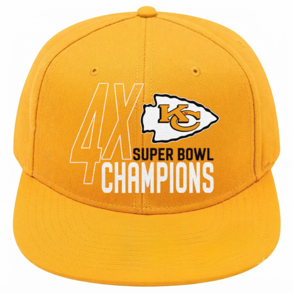 KC 4x Super Bowl Champions Snapback Cap - Printed V2