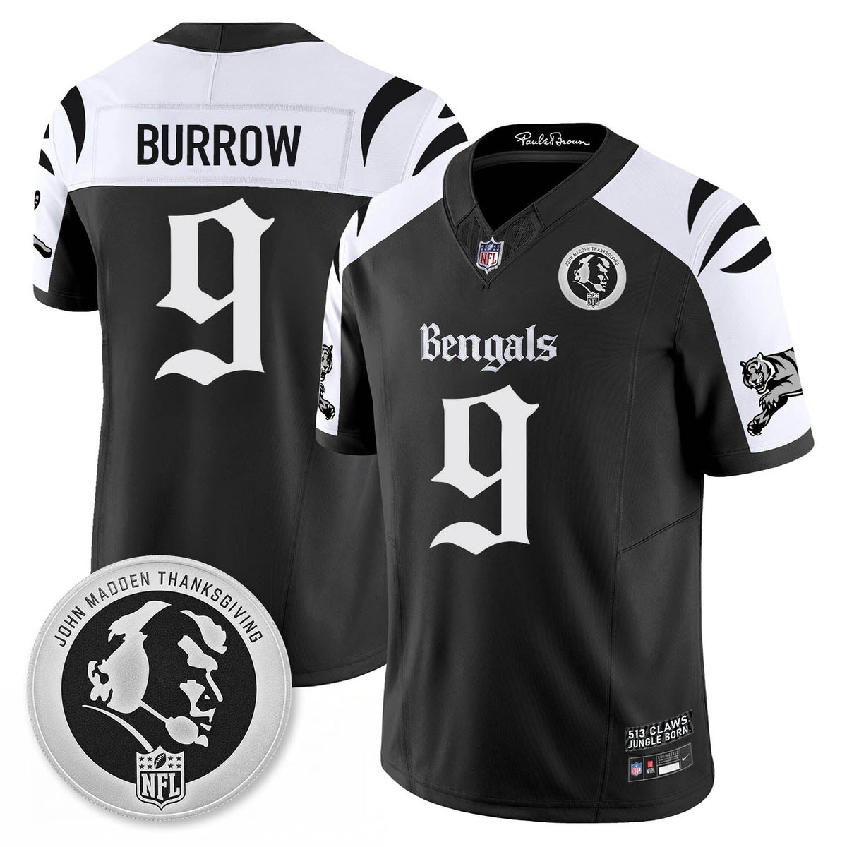 CIN Gothic Vapor Limited Jersey - John Madden Patch - Stitched