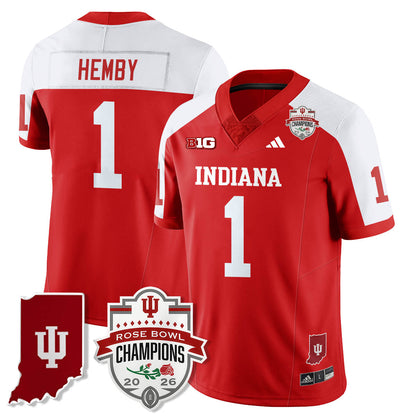 Indiana H Vapor Limited Football Jersey - Rose Bowl Champions - Stitched