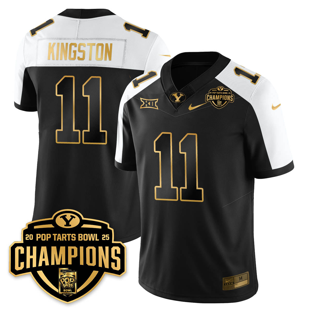 BYC Football 2025 Pop-Tarts Bowl Champions Gold Jersey - All Stitched