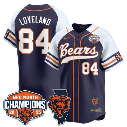 CHI  NFC North Division Champions Vapor Limited Baseball Jersey - Stitched