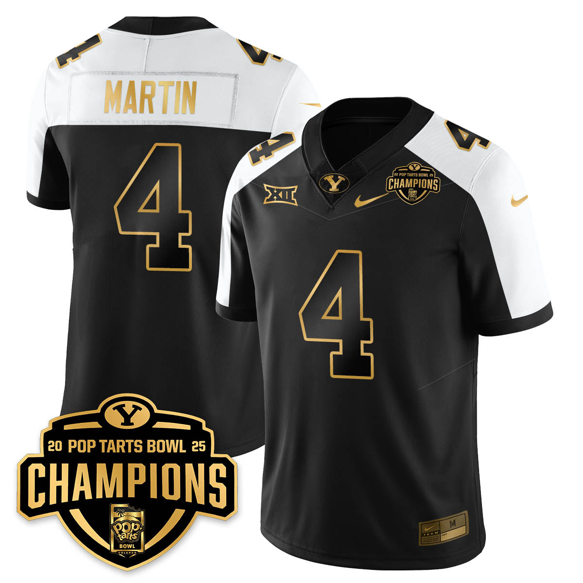 BYC Football 2025 Pop-Tarts Bowl Champions Gold Jersey - All Stitched