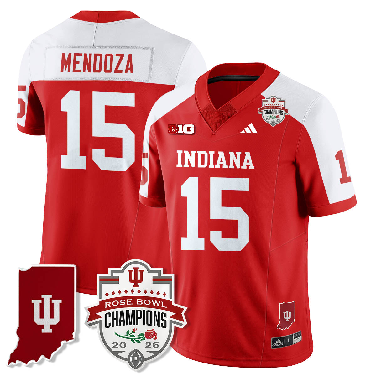Indiana H Vapor Limited Football Jersey - Rose Bowl Champions - Stitched
