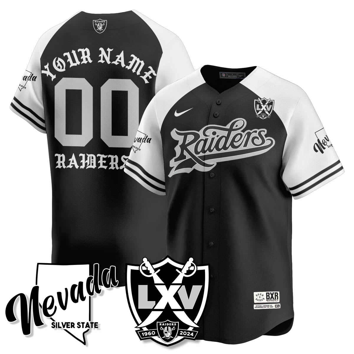 Custom LVR Born x Raised Baseball Jersey - Stitched