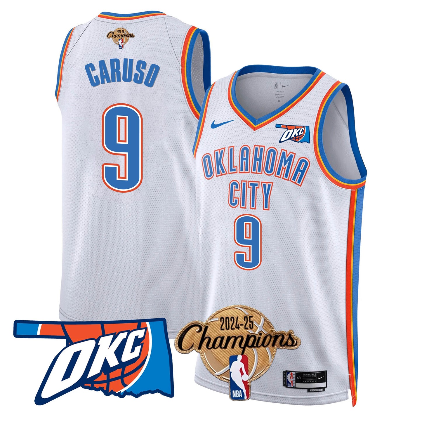 The Thunder 2024-25 Champions Jersey - All Stitched