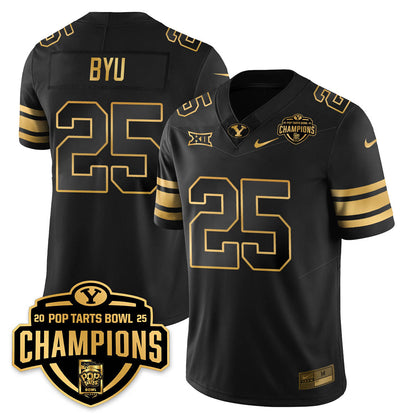 BYC Football 2025 Pop-Tarts Bowl Champions Gold Jersey - All Stitched
