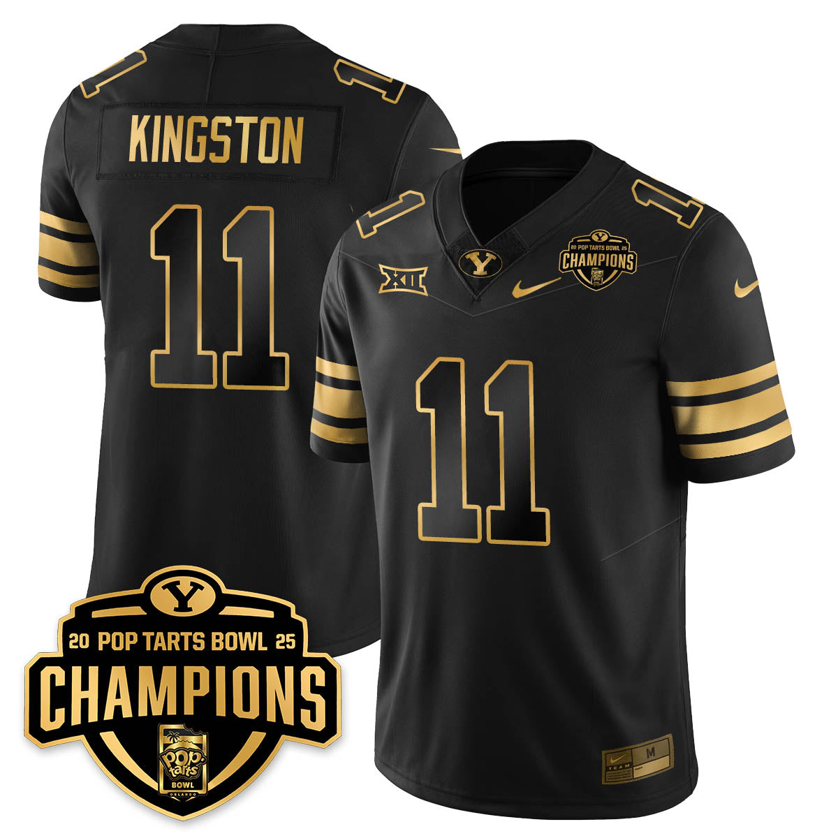 BYC Football 2025 Pop-Tarts Bowl Champions Gold Jersey - All Stitched