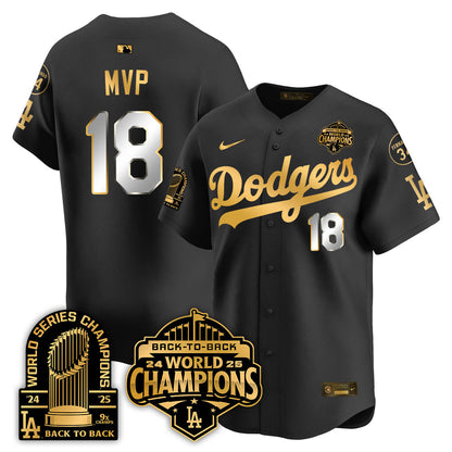 LAD 2025 World Series Champions Jersey - 9x Champs - Stitched N2