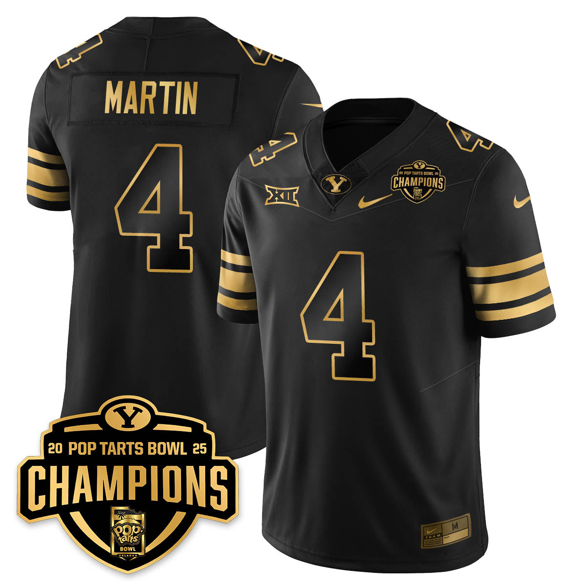 BYC Football 2025 Pop-Tarts Bowl Champions Gold Jersey - All Stitched