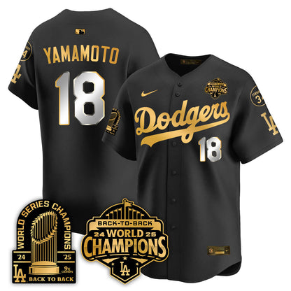 LAD 2025 World Series Champions Jersey - 9x Champs - Stitched N2