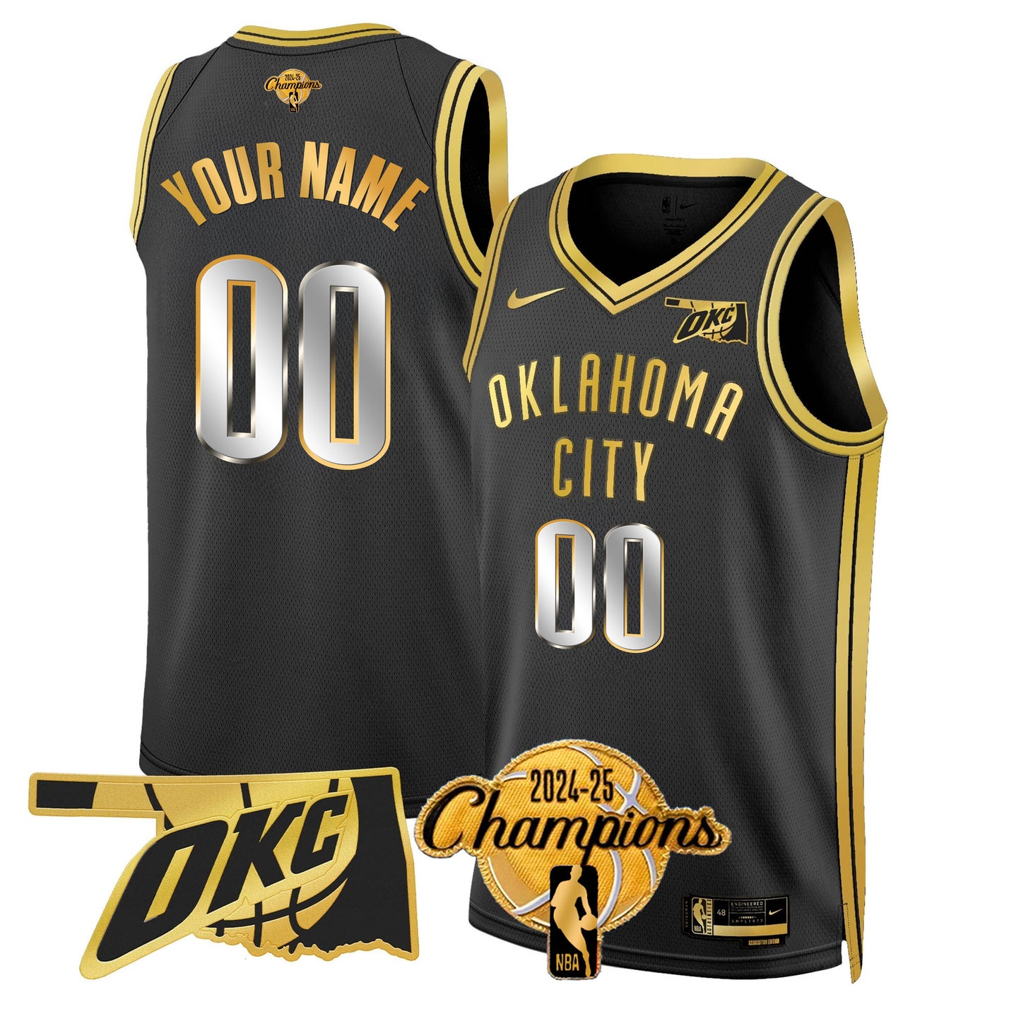 The Thunder 2024-25 Champions Jersey - All Stitched