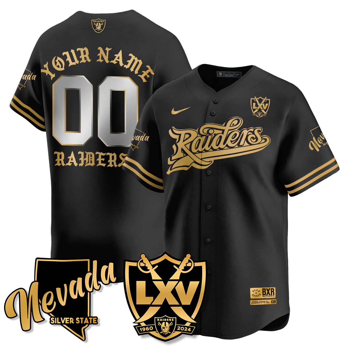Custom LVR Born x Raised Baseball Jersey - Stitched