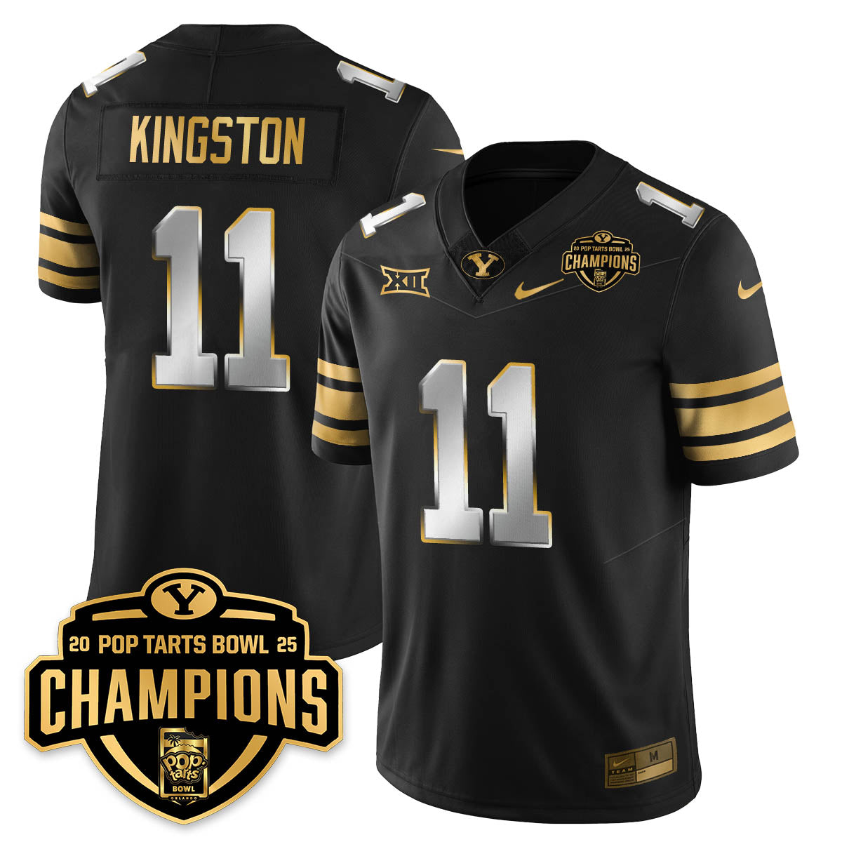 BYC Football 2025 Pop-Tarts Bowl Champions Gold Jersey - All Stitched