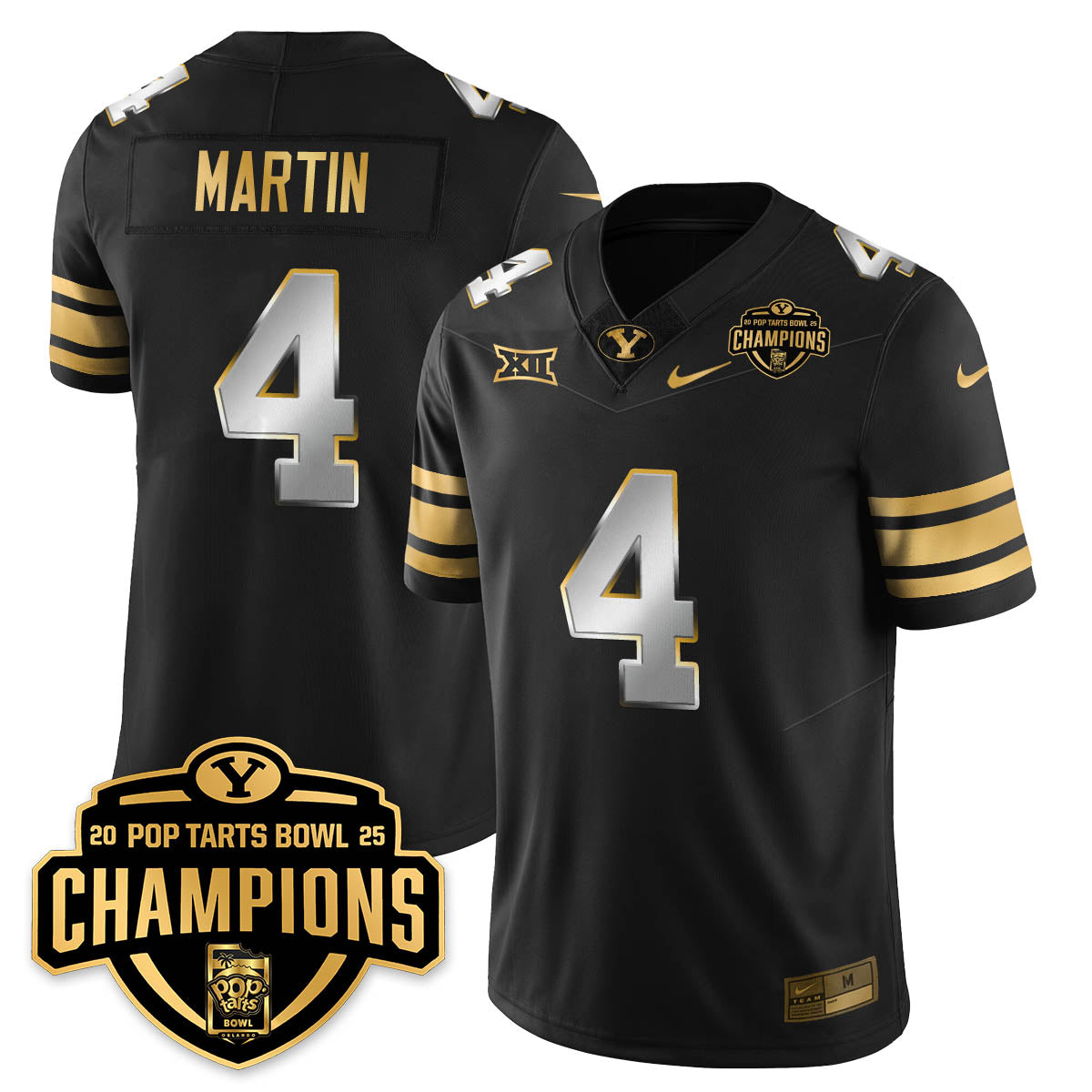 BYC Football 2025 Pop-Tarts Bowl Champions Gold Jersey - All Stitched