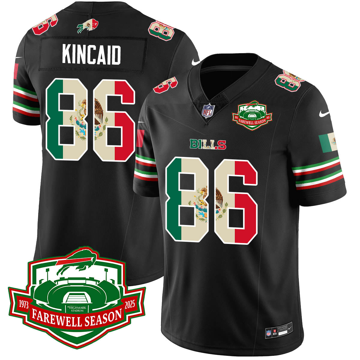 BUF Mexico Vapor Limited Jersey - Stitched