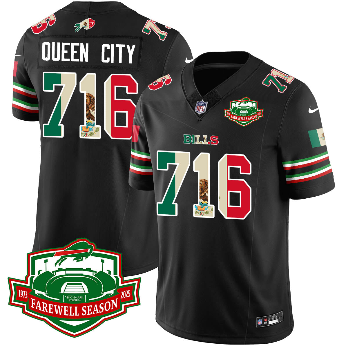 BUF Mexico Vapor Limited Jersey - Stitched
