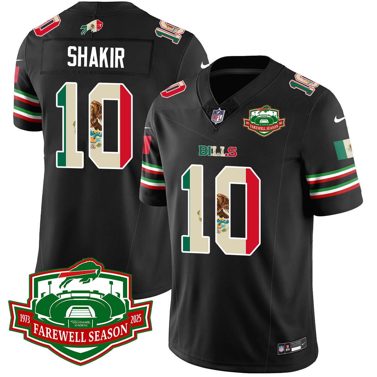 BUF Mexico Vapor Limited Jersey - Stitched