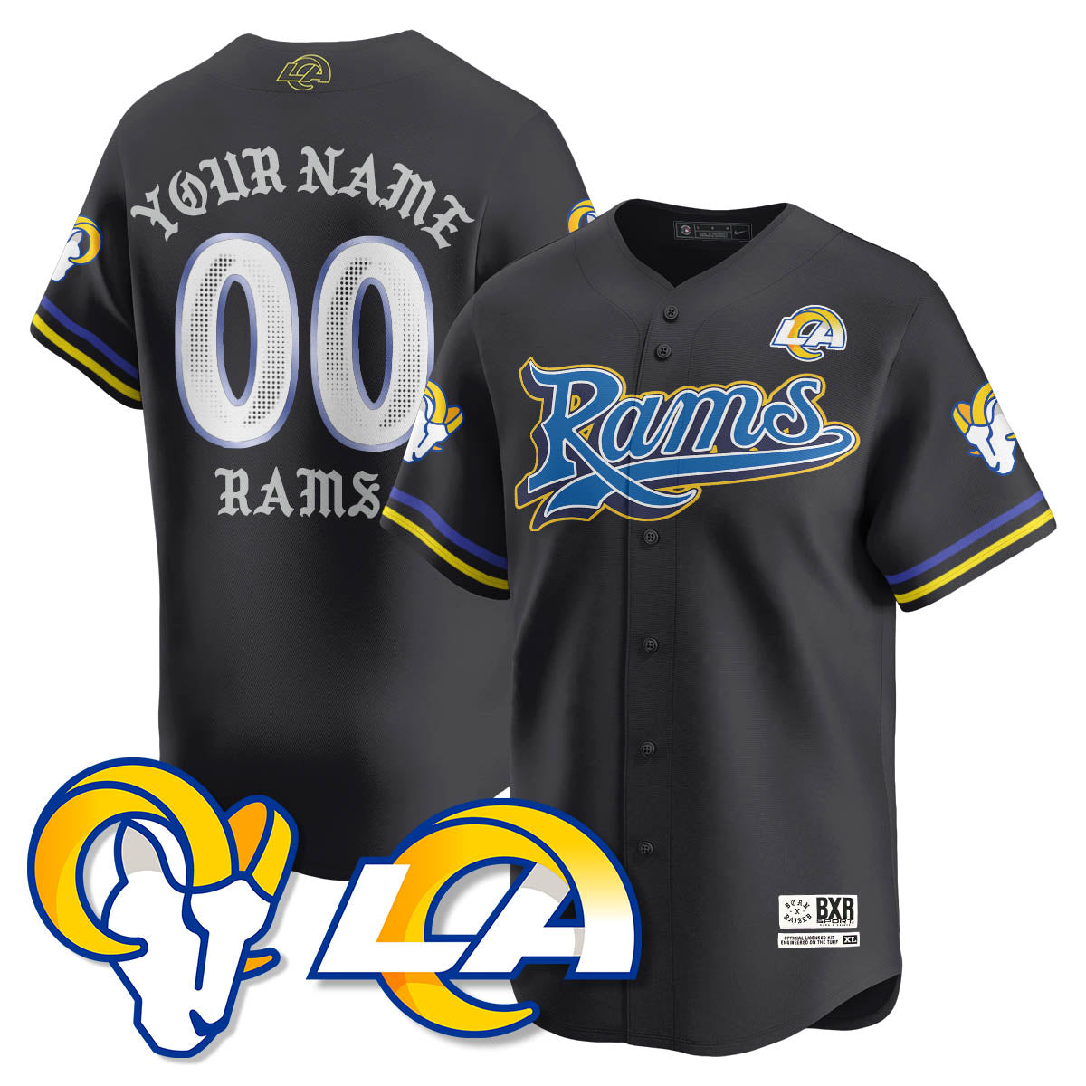 Custom LAR Born x Raised Baseball Jersey - Stitched