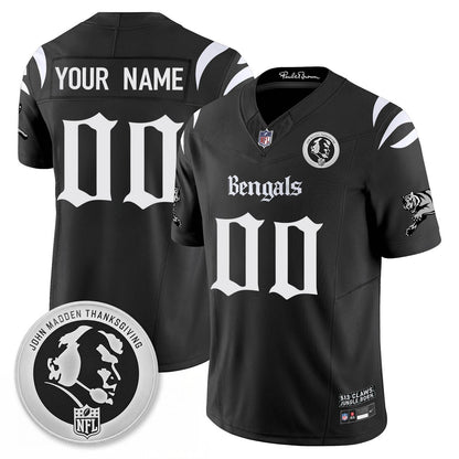 CIN Gothic Vapor Limited Custom Jersey - John Madden Patch - Stitched