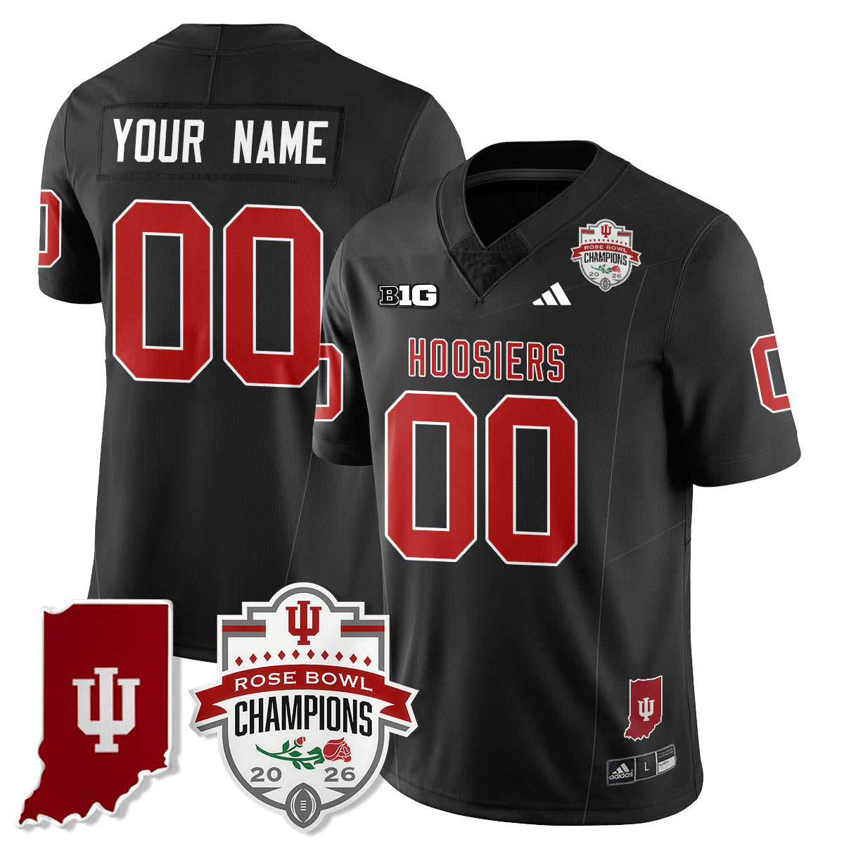 Indiana H Vapor Limited Football Custom Jersey - Rose Bowl Champions - Stitched