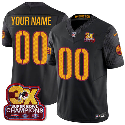 WAS 3-Time Champions Patch Vapor Limited Jersey - Stitched