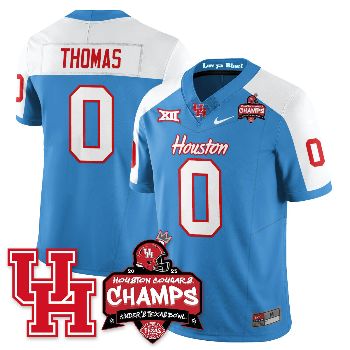 HCG Football 2025 Kinder's Texas Bowl Champions Jersey - Stitched