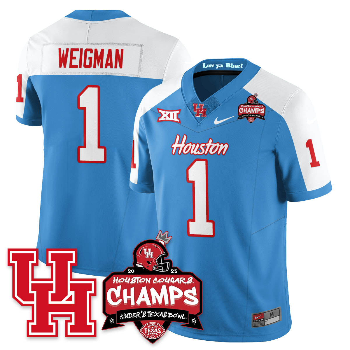 HCG Football 2025 Kinder's Texas Bowl Champions Jersey - Stitched