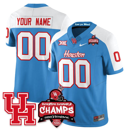 HCG Football 2025 Kinder's Texas Bowl Champions Custom Jersey - Stitched